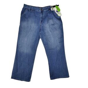 D Jeans High Waist Wide Leg Pleated Medium Wash Jeans 36x28 NWT